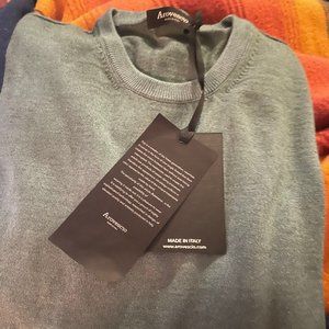 NWT Arovescio Men's Sage Green Crewneck Sweater